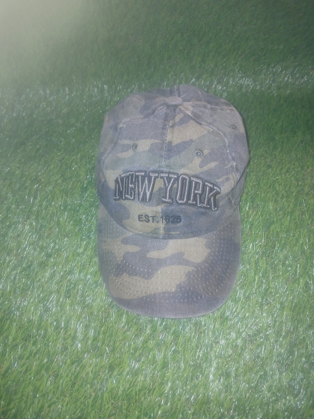 New York Camo Baseball Cap - Olive Green